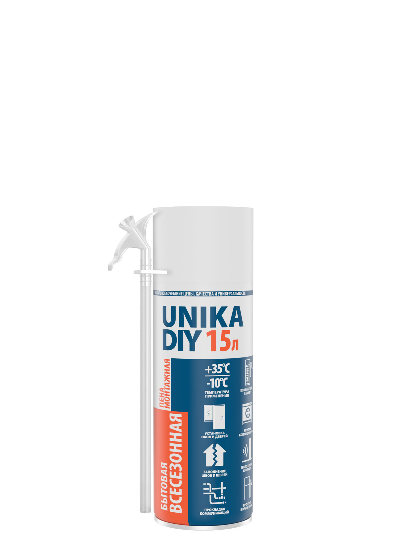 Монтажная пена UNIKA DIY 15 всесезонная